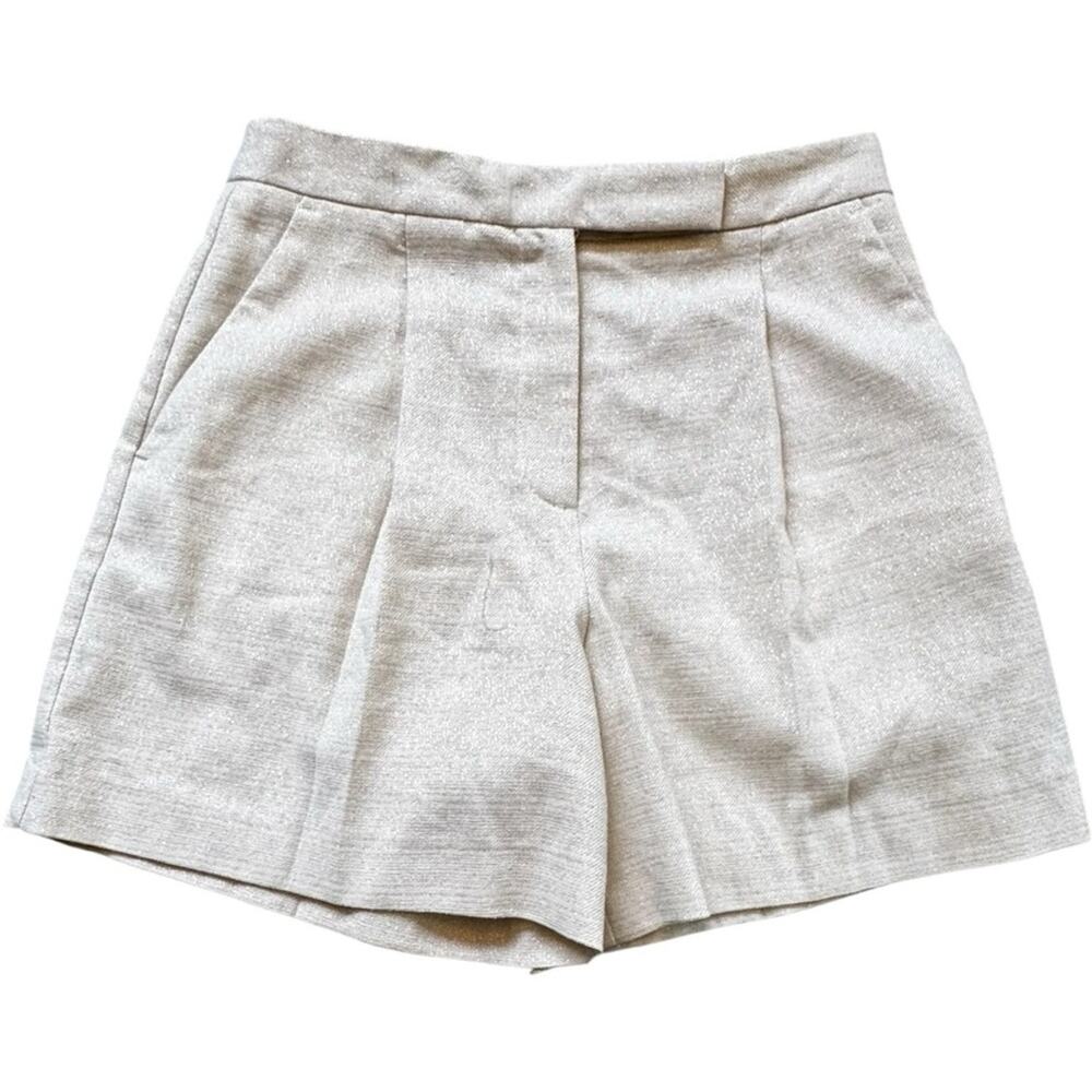 Zara Women's High Waist Pleated Paper Bag Style Shorts XS